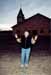 Dad in front of church
