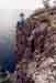 Andrea on a cliff